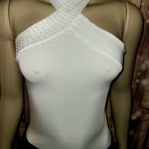 Pearl-Studded Halter (Available in Various Sizes)